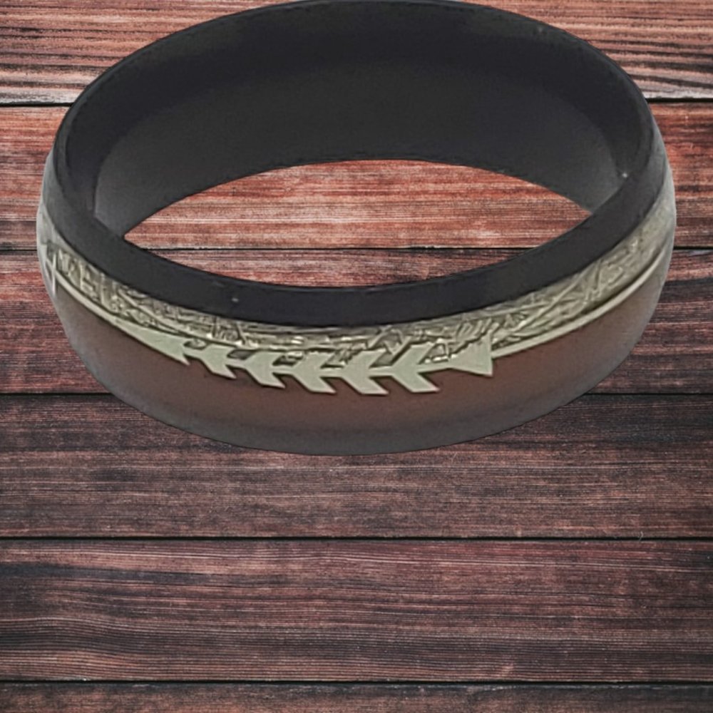 Noah Koa Wood Black Tungsten Carbine Men's Ring  *!NEW SIZES!* - Picture 9 of 12
